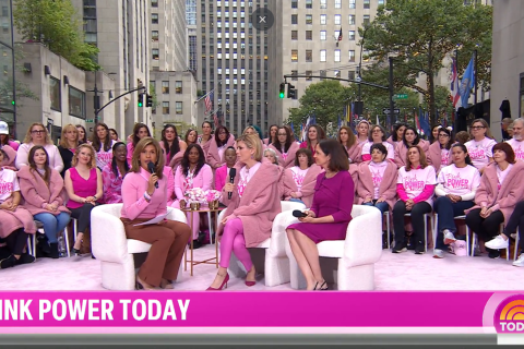 Dr. Susan Domchek on the TODAY Show plaza set.